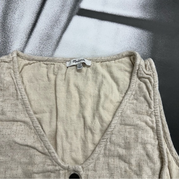 MADEWELL sz 10 V-Neck Button-Down Romper A22 - Picture 4 of 7